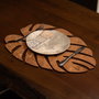 Hermia Monstera - Walnut Juego de Salvamanteles de Madera (6 piezas)